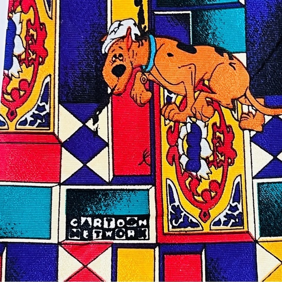 Vtg Hanna-Barbera Novelty Print Tie Snagglepuss Scooby Doo Augie Doggie Daddy - Picture 8 of 11